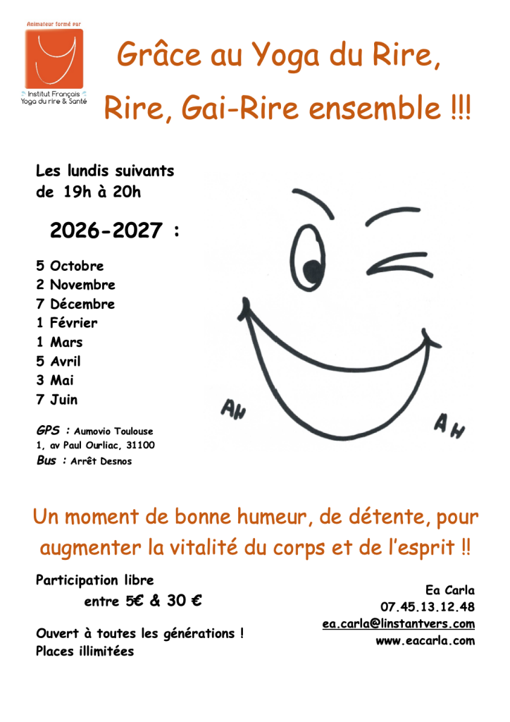 affiche yoga du rire DOJO 2026-27